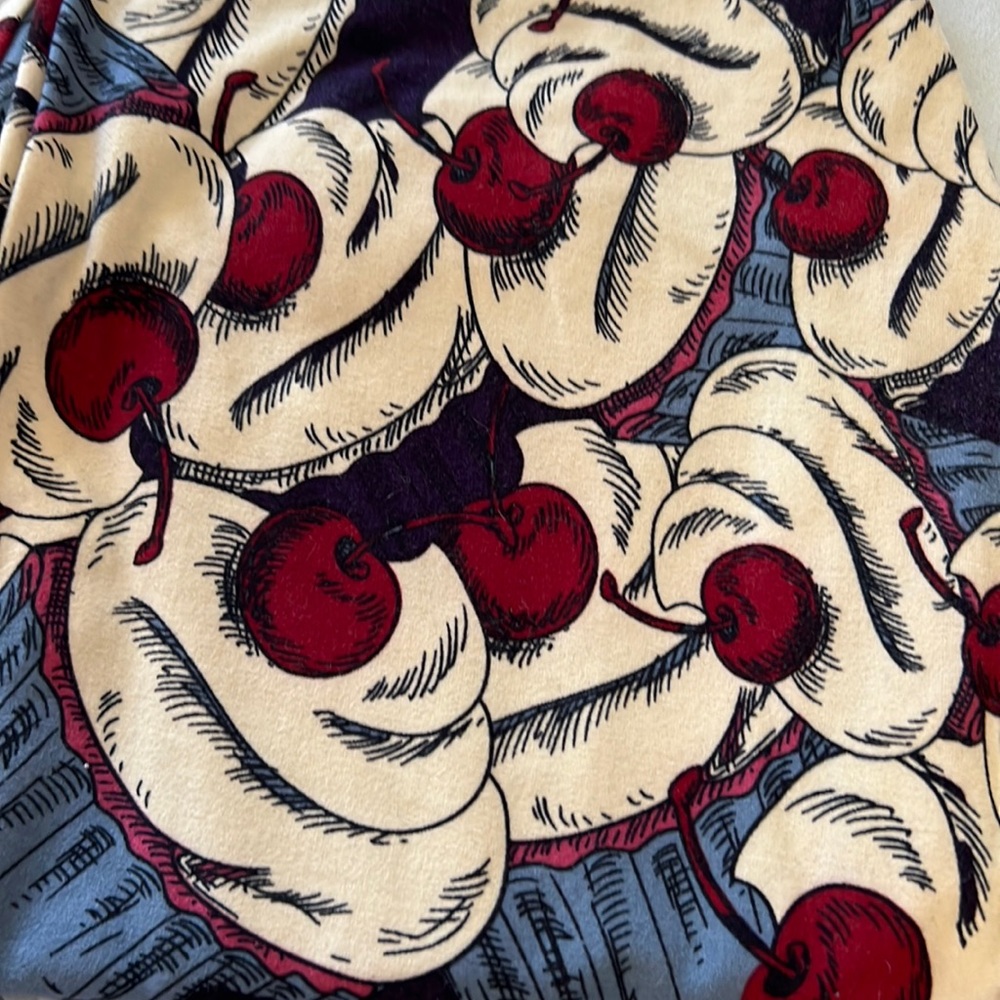 LuLaRoe TC Leggings Cherry Cupcake print